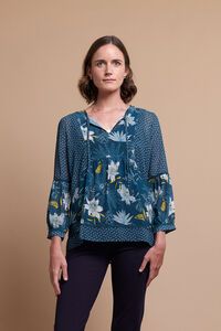 Memo Relaxed  Balloon Sleeve Top