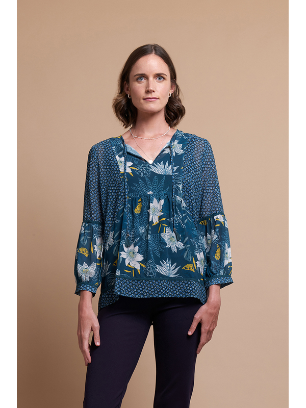 Memo Relaxed  Balloon Sleeve Top