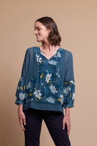 Memo Relaxed Balloon Sleeve Top