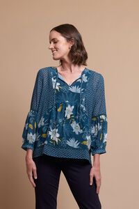 Memo Relaxed  Balloon Sleeve Top