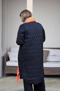 Foil Quilted Snap Coat