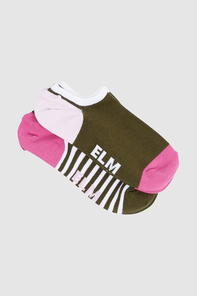 Elm Gem No Show Socks - 2 Pack-accessories-Preen
