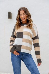 Miss Manlow Stripe Slouch Aria Knit