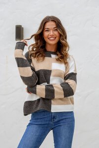 Miss Manlow Stripe Slouch Aria Knit