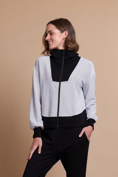Foil Zip Front Sweater-new-Preen