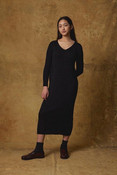 Standard Issue Merino Cable Dress-new-Preen
