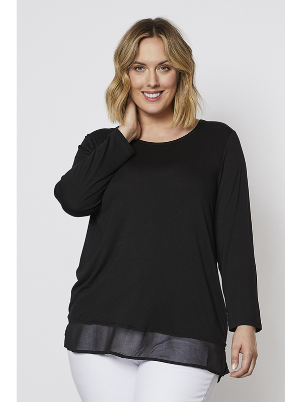 Threadz Georgette Layer Hem Top