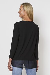 Threadz Georgette Layer Hem Top