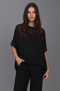Storm Relaxed Sheer Short Sleeve Top