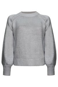 Storm Silver Metaillic Rib Sweater