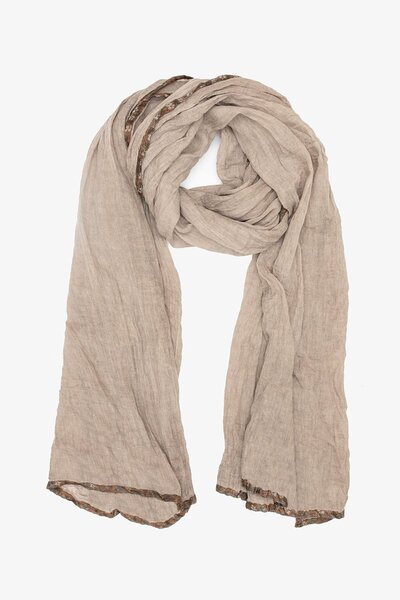 Antler Almond & Periwinkle Edge Scarf-shop-by-label-Preen