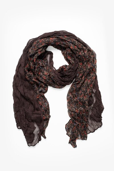 Antler Chocolate Floral Scarf-shop-by-label-Preen
