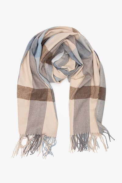 Antler Two Toned Check Scarf -best-sellers-Preen