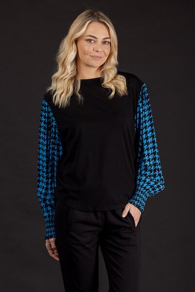 Mi Moso Abigail Houndstooth Top-new-Preen