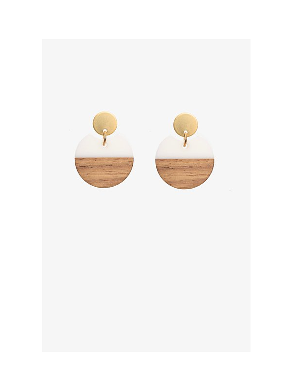Antler Wooden Resin Earrings