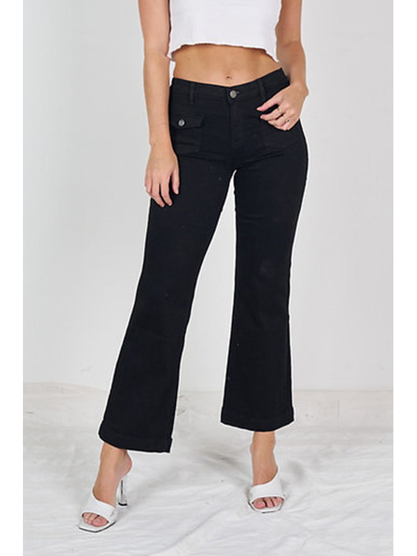 Wakee Front Pocket Wide Leg Jean
