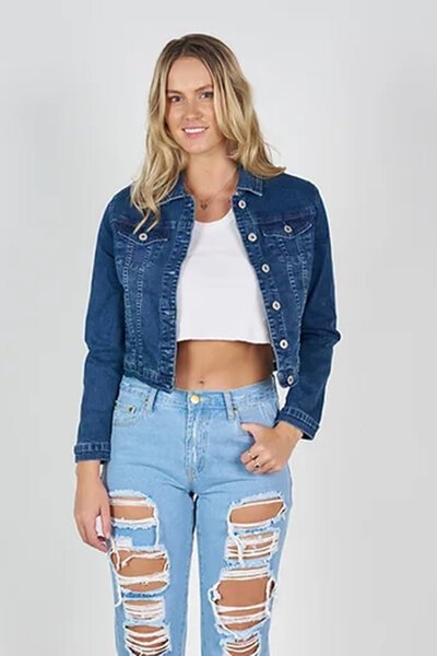 Wakee Bylily Cropped Denim Jacket-new-Preen