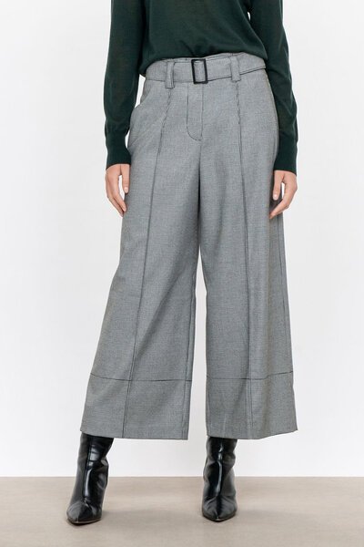 Veronika Maine Houndstooth Belted Culottes-new-Preen