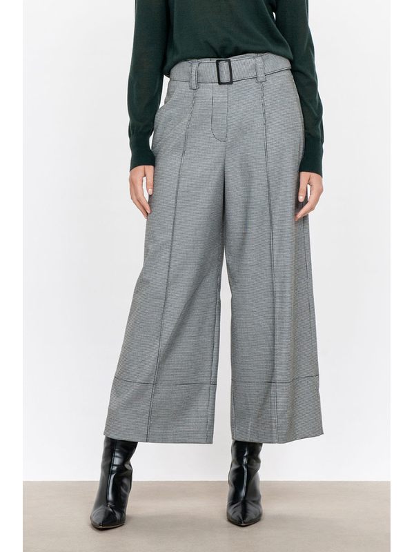 Veronika Maine Houndstooth Belted Culottes