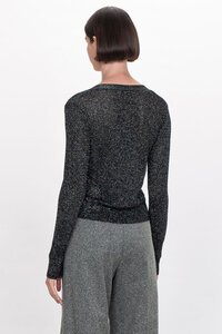 Veronika Maine Lurex Pointelle Cardigan