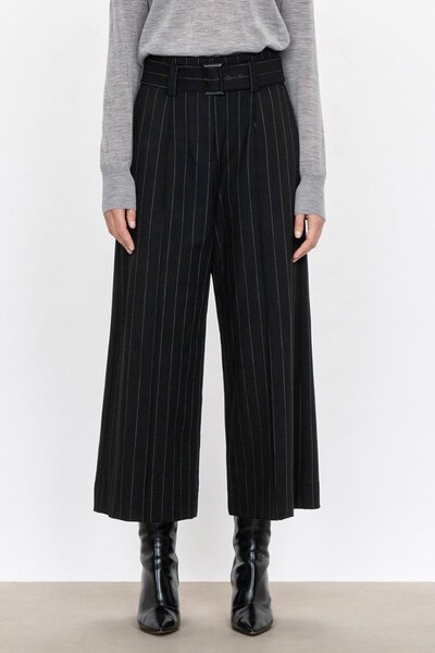 Veronika Maine Pinstripe Belted Culottes-new-Preen