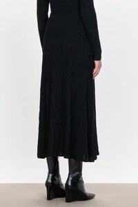 Veronika Maine Wavy Stripe Knit Midi Skirt