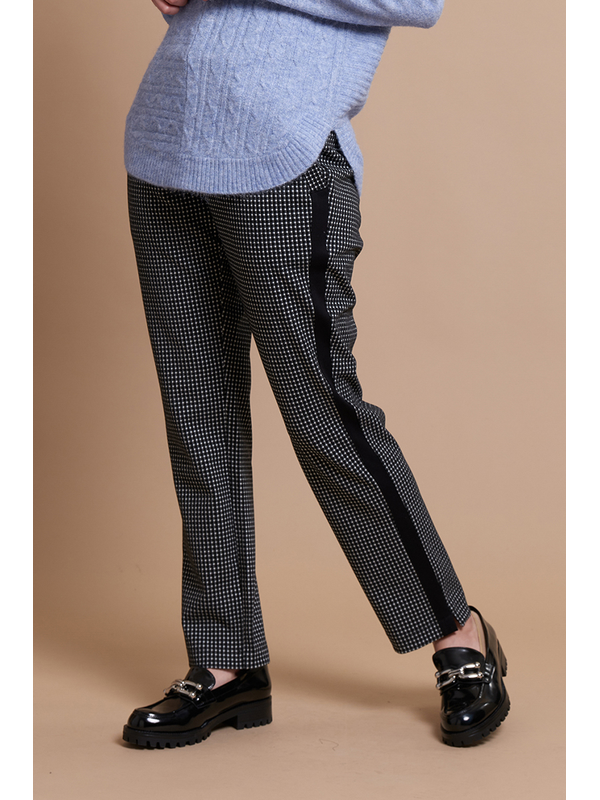 Esplanade Check Flat Front Cuffed Pant