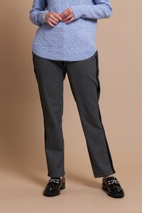 Esplanade Check Flat Front Cuffed Pant