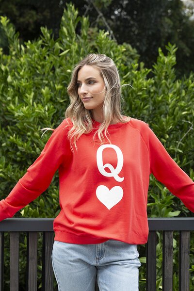 Stella + Gemma Queen of Hearts Classic Sweater-new-Preen