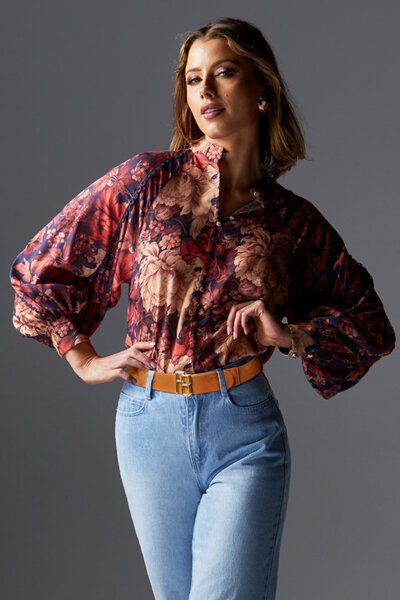 Fate + Becker Berry Kiss Blouse-sale-Preen