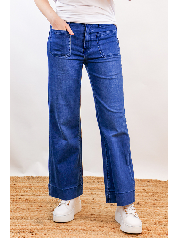 Wakee Wide Leg Pocket Jeans