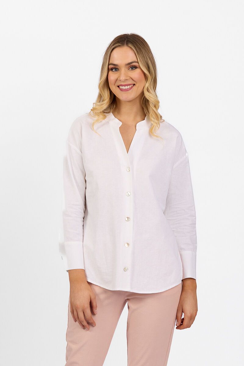 long sleeve side split top