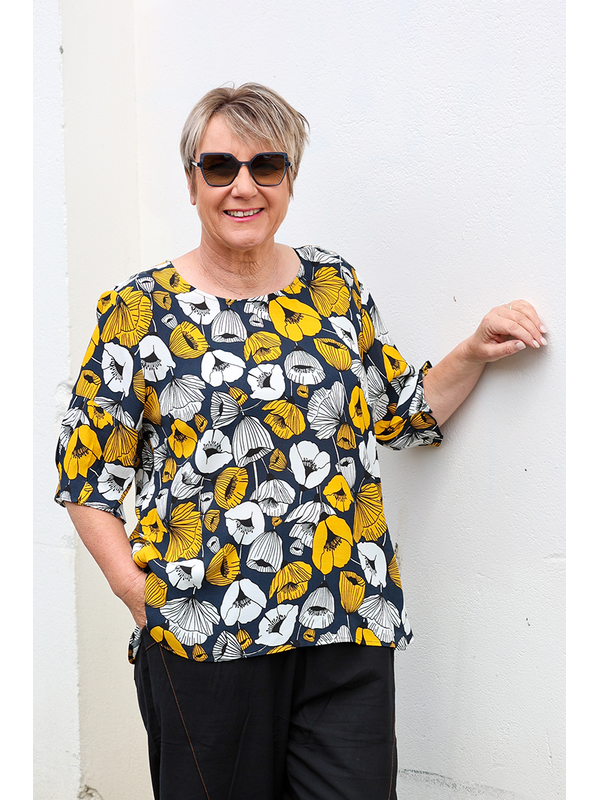 Foil Tuck Sleeve Top