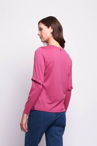 Foil Merino Puff & Ruffle Sleeve Jumper