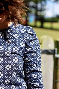 Esplanade Gathered Sleeves Floral Top