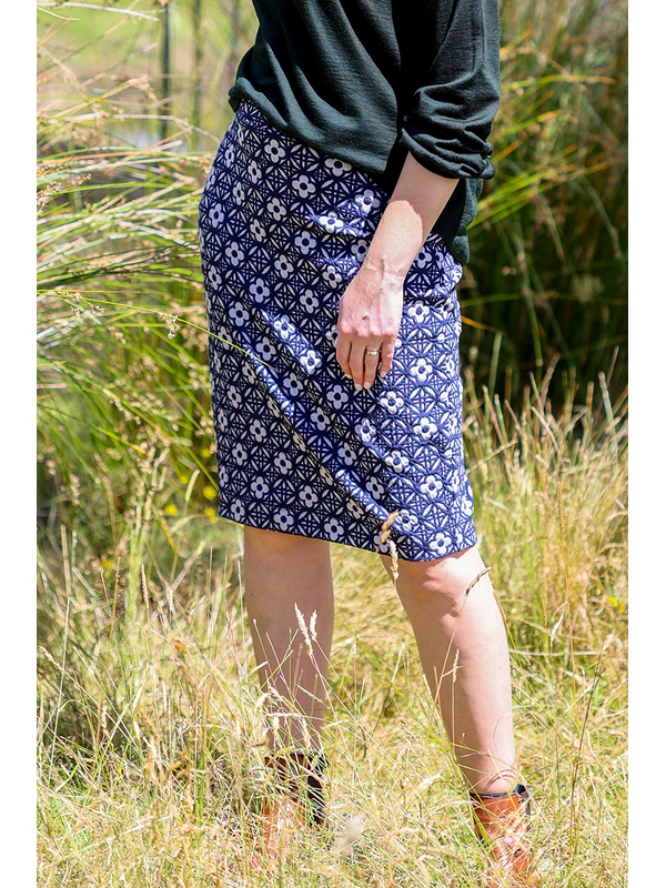 Esplanade Jacquard Knit Floral Skirt
