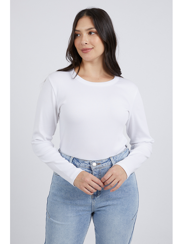 Foxwood Scoop LS Rib Top