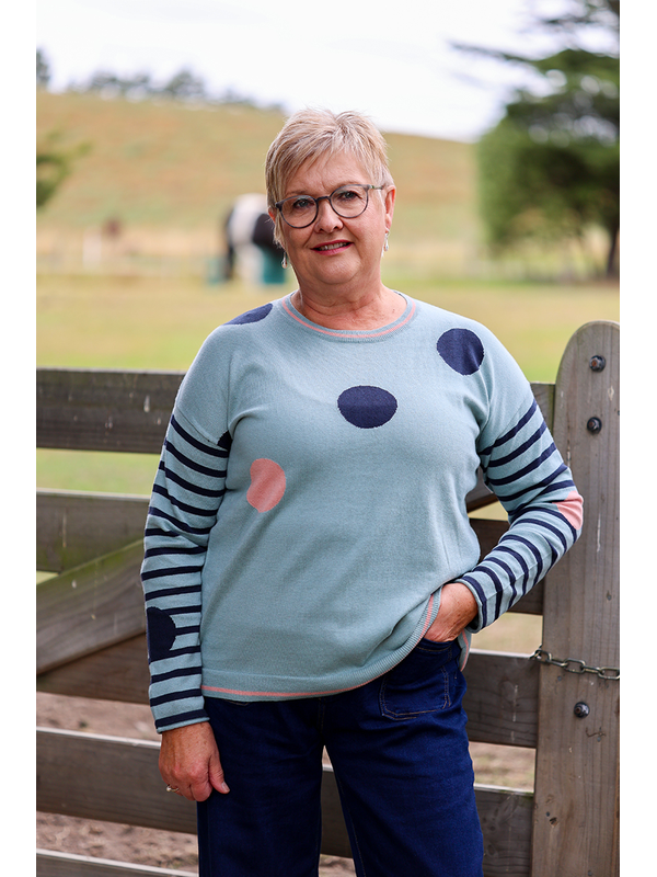 Oh Three Spots + Stripes Jumper