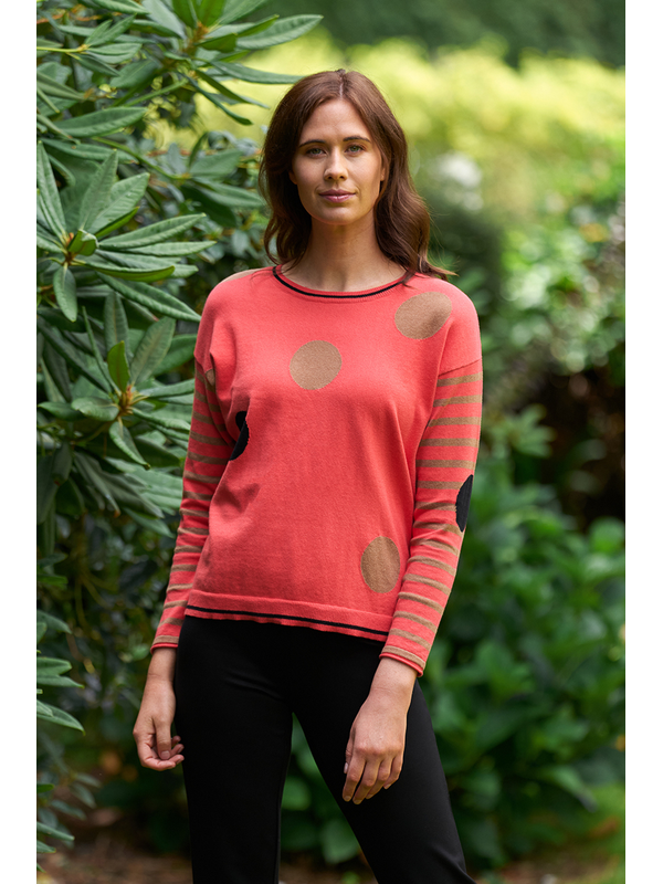 Oh Three Spots + Stripes Jumper