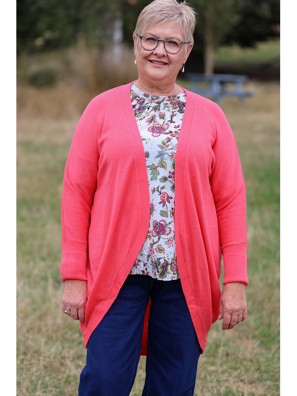 Foil Open Front Midi Cardi