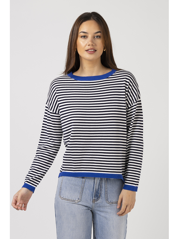 Stella + Gemma Navy Stripe Street Jumper