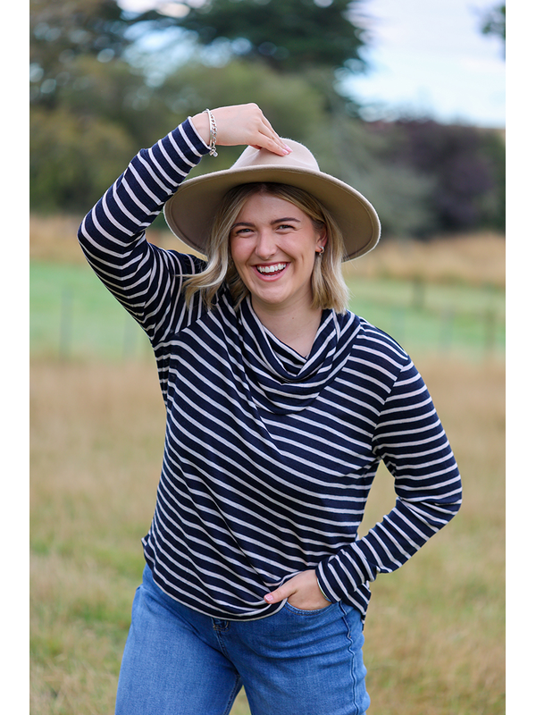 Foil Merino Cowl Neck Jumper
