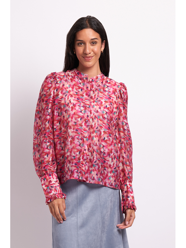 Oh Three Ruffle Neck Shirt