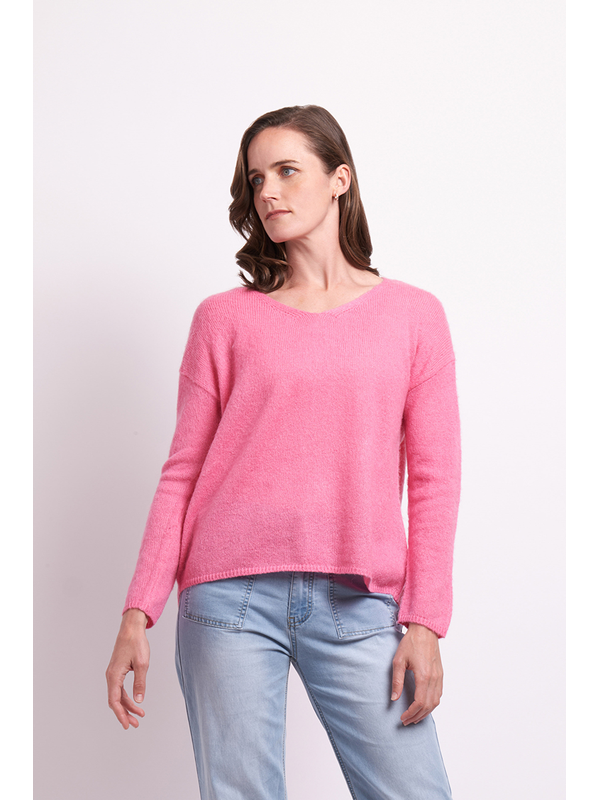 Foil Up Down Hem Sweater