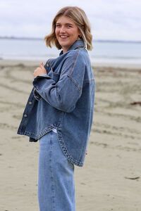 Pink Diamond Denim Shacket