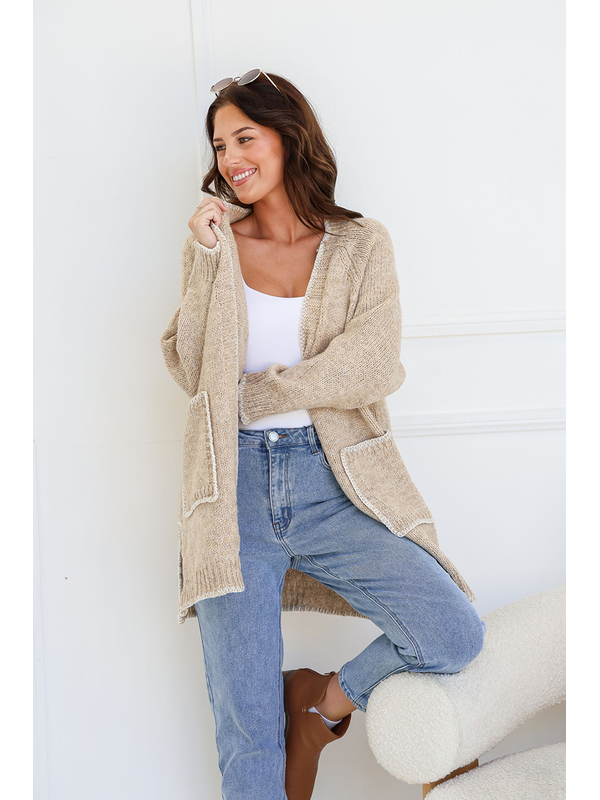 Miss Marlow Blanket Stitch Pocket Coatigan