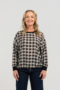 Seduce Isla Shadow Check Top