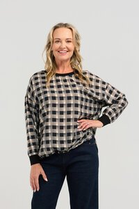 Seduce Isla Shadow Check Top