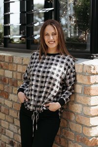 Seduce Isla Shadow Check Top