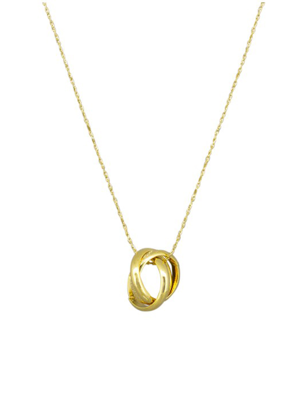 Tiger Tree Triple Ring Necklace